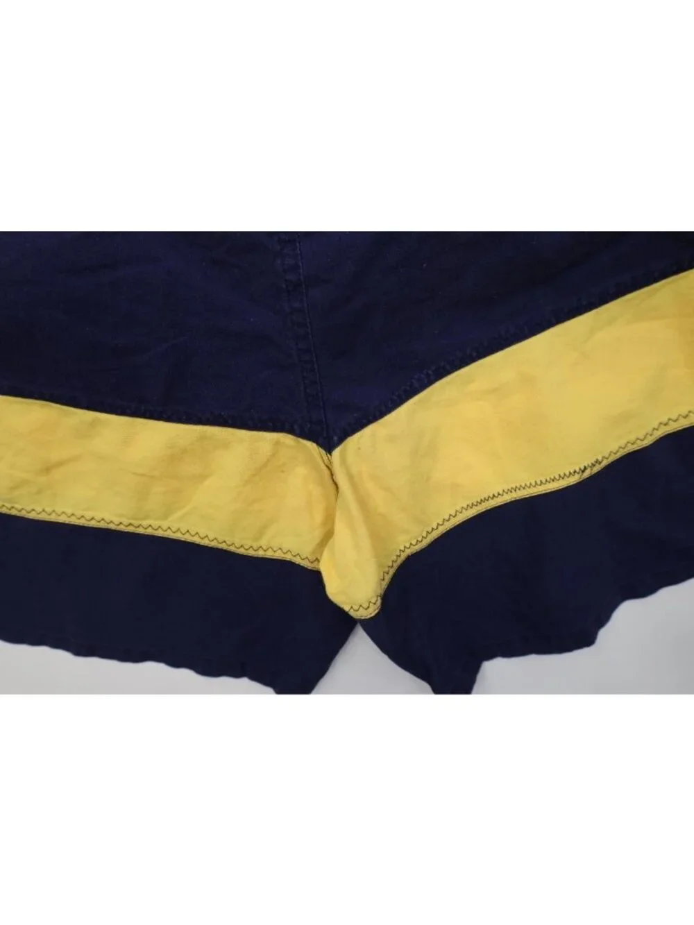 Vtg 90s Streetwear Mens 2XL Faded Striped Color Block Lined Above Knee Shorts